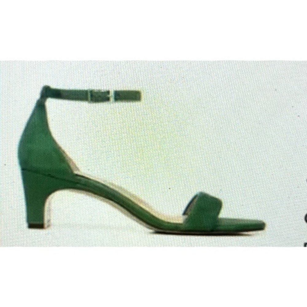 Green  suede sandal/heels